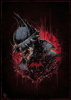 The Batman Who Laughs Dark Comic Art with Red Splatter and Spiked Cowl, The Batman Who Laughs. Arte batman, Batman cómic, Fondos de pantalla batman, Batman Red Death HD phone wallpaper