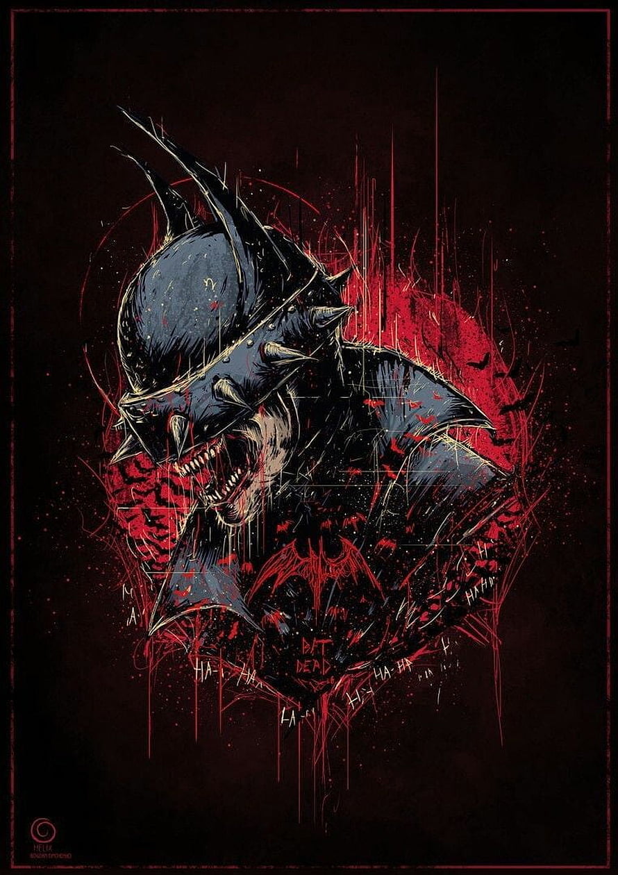The Batman Who Laughs Dark Comic Art with Red Splatter and Spiked Cowl, The Batman Who Laughs. Arte batman, Batman cómic, Fondos de pantalla batman, Batman Red Death HD phone wallpaper