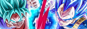 Dragon Ball Super Goku and Vegeta Super Saiyan Blue Face-Off HD wallpaper