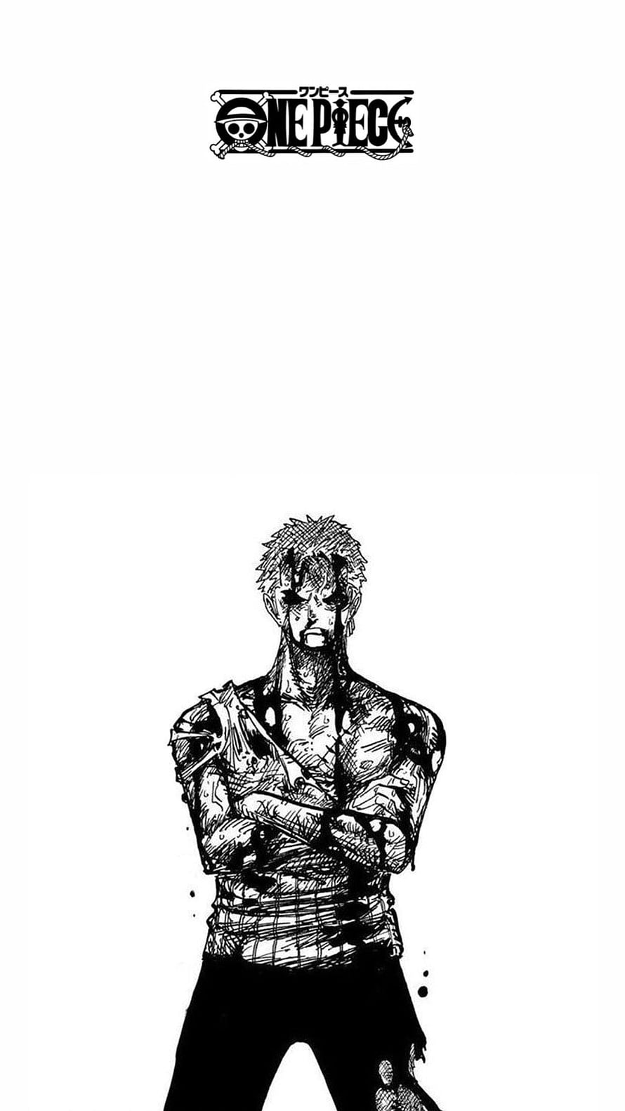 Sanji One Piece Manga Style Black And White Illustration, Zoro, Anime, One Piece, Manga HD phone wallpaper