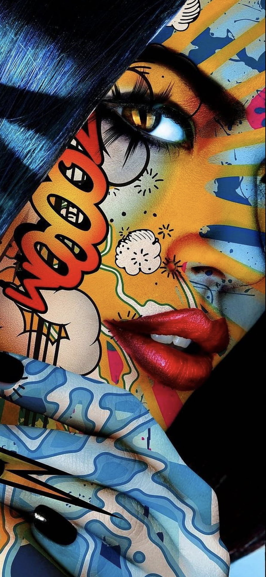 Pop Art Woman Face With Comic Book Speech Bubble And Vibrant Colors, x. Pop art illustration, Pop art fashion, Pop art, Urban Pop Art HD phone wallpaper