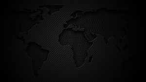 Dark Hexagonal World Map Pattern on Black Background HD wallpaper