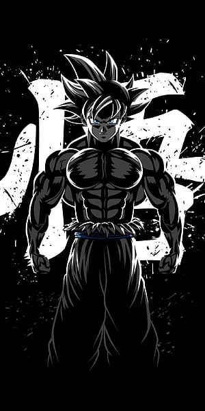 Goku Ultra Instinct Black and White Anime Wallpaper HD phone wallpaper