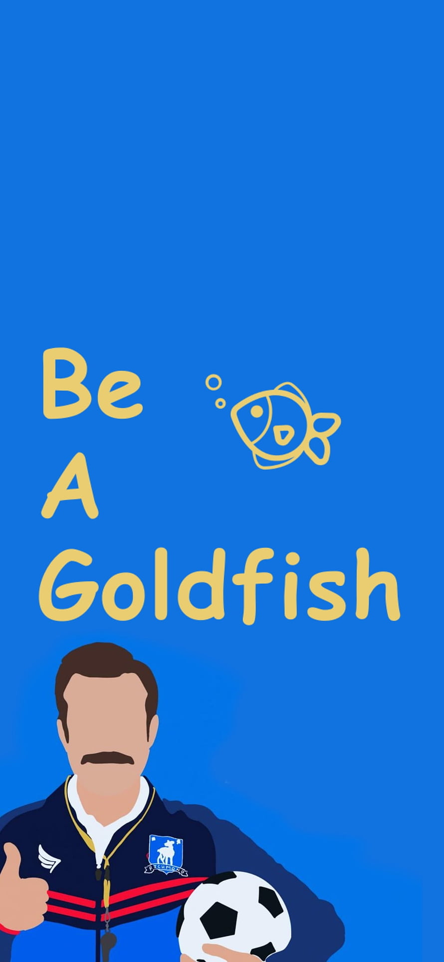 Be A Goldfish Soccer Coach Illustration Wallpaper HD phone wallpaper
