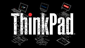 Lenovo ThinkPad Exploded View Graphic with IBM and Lenovo Laptop Evolution HD wallpaper