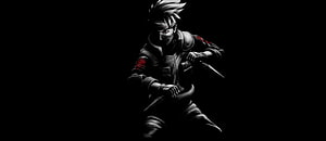 Kakashi Hatake in Shadowy Minimalist Style from Naruto HD wallpaper