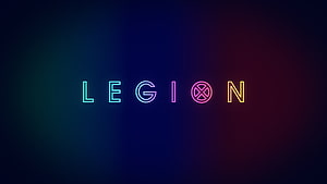 Legion TV Series Neon Logo Wallpaper HD wallpaper
