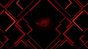 Asus ROG Republic of Gamers Red Geometric Pattern with Glowing Diagonal Lines on Black Background HD wallpaper