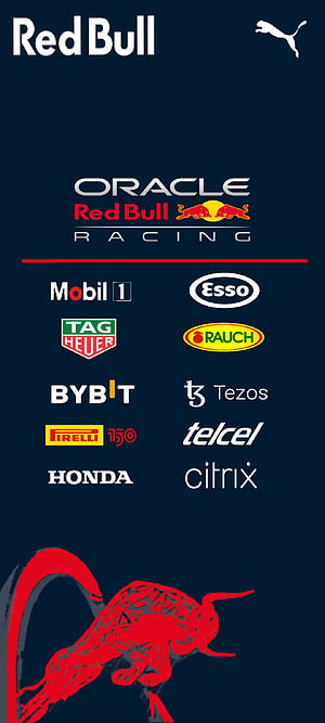 Oracle Red Bull Racing F1 Team Official Sponsors and Partners Logo Collection Wallpaper HD phone wallpaper
