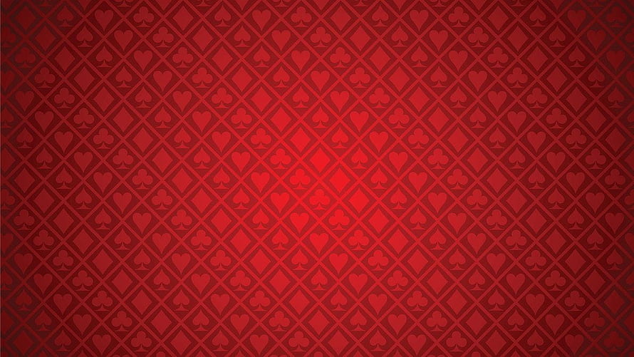 Red Playing Card Suit Pattern with Hearts Spades Clubs and Diamonds HD wallpaper