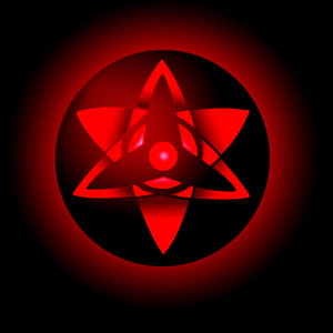 Red Sharingan Anime Eye Symbol Wallpaper HD phone wallpaper