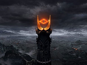 The Eye of Sauron Watching Over Mordor in The Lord of the Rings HD wallpaper