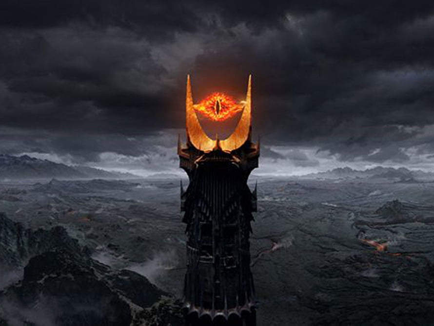 The Eye of Sauron Watching Over Mordor in The Lord of the Rings HD wallpaper