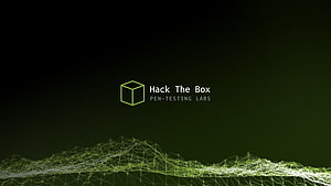 Hack The Box Pen-Testing Labs Logo on Dark Green Digital Network Background HD wallpaper