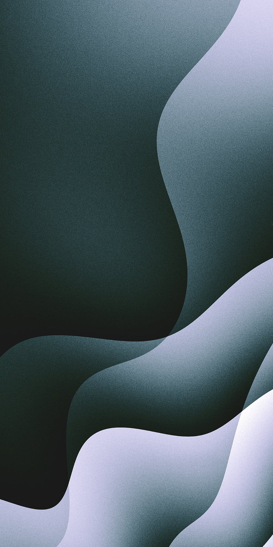 Minimalist Abstract Dark Teal and White Flowing Waves with Grainy Texture HD phone wallpaper