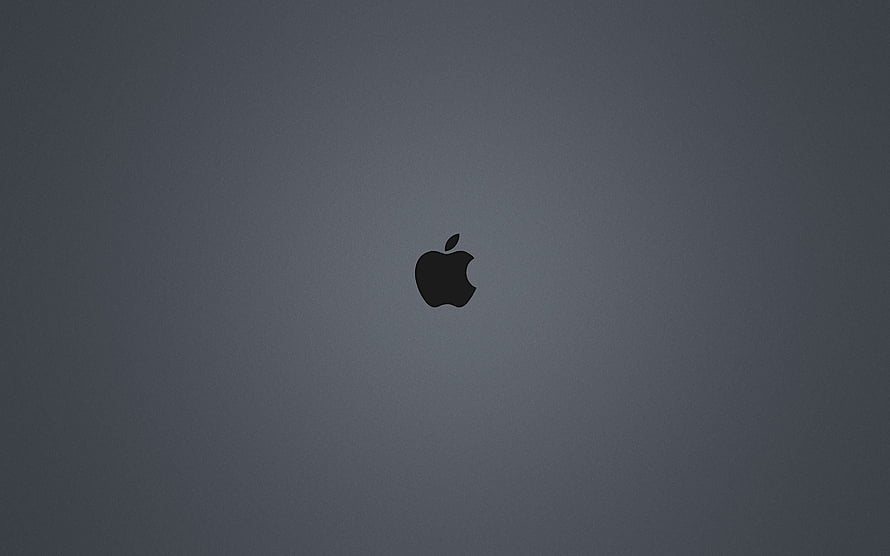 Minimalist Apple Logo on Dark Gray Background for MacBook Pro HD wallpaper