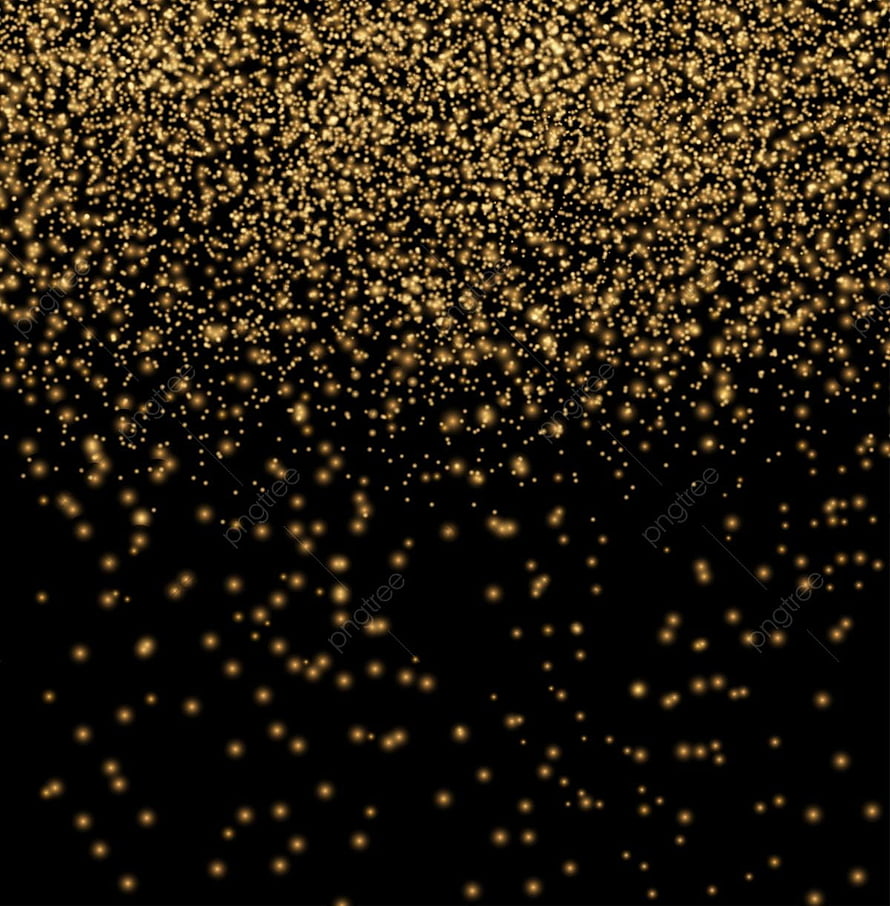 Golden Glitter Particles Scattered on Black Background HD phone wallpaper