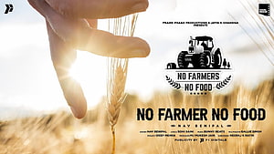No Farmer No Food by Nav Benipal: Hand Holding Wheat in Golden Field HD wallpaper