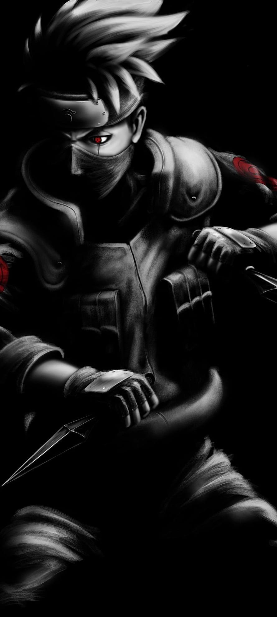 Kakashi Hatake Sharingan Eye Anime Character Artwork HD phone wallpaper
