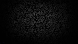 Dark Gothic Floral Pattern Wallpaper With Elegant Swirling Vine Motifs And Subtle Texture HD wallpaper