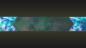 Abstract Blue Geometric Polygon Banner With Dark Background HD wallpaper