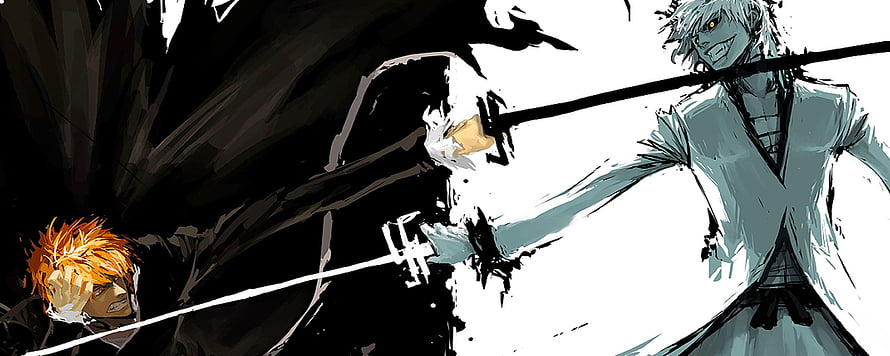 Ichigo Kurosaki vs Aizen Sosuke Bleach Anime Sword Fight Illustration HD wallpaper