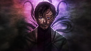 Ordem Paranormal Dark Anime Character with Glowing Eyes and Mystical Aura HD wallpaper