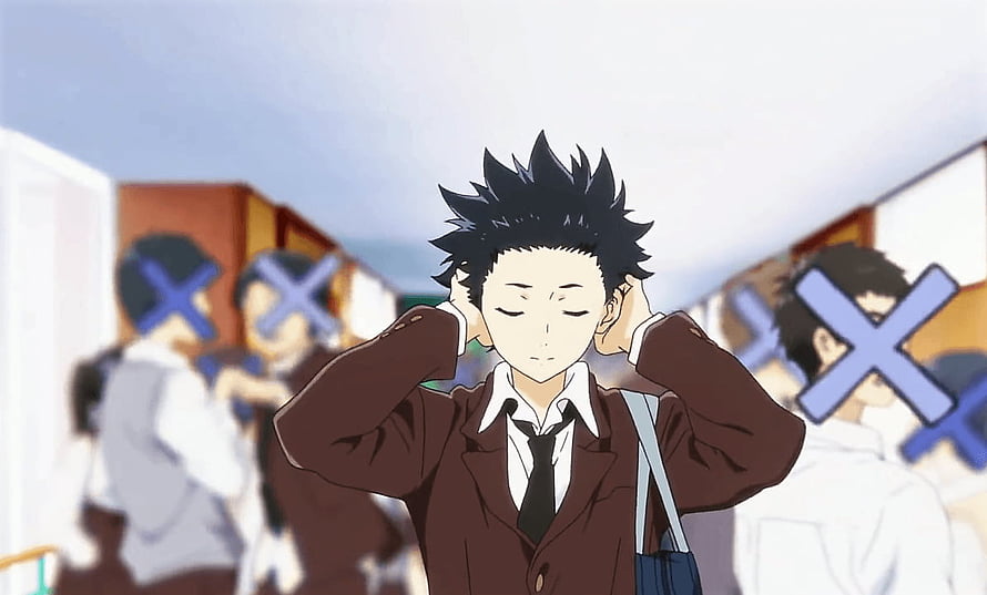 Shoya Ishida from A Silent Voice in School Uniform with Headphones HD wallpaper