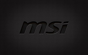 MSI Logo on Dark Carbon Fiber Texture Background HD wallpaper