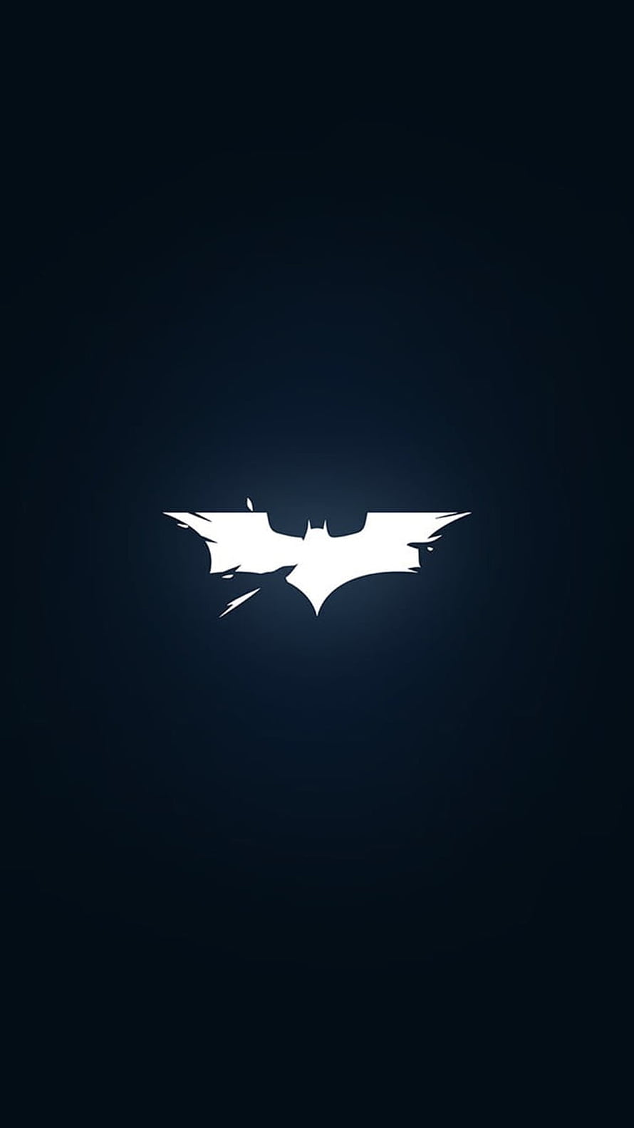 Minimalist White Batman Logo on Dark Blue Background, Batman Logo Is . Batman logo, Batman comics, Batman, Cool Batman Logo HD phone wallpaper