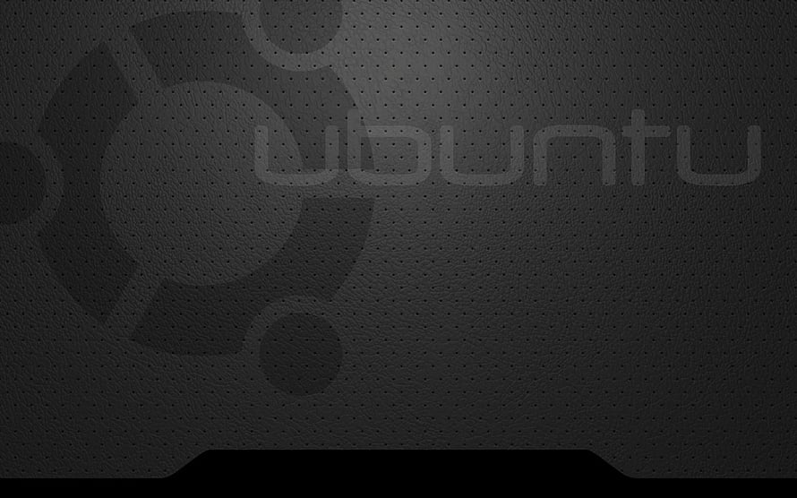 Dark Ubuntu Desktop Background with Subtle Logo and Perforated Texture HD wallpaper