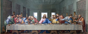 Leonardo da Vinci The Last Supper Renaissance Mural Artwork Jesus and Twelve Apostles Dining Hall HD wallpaper