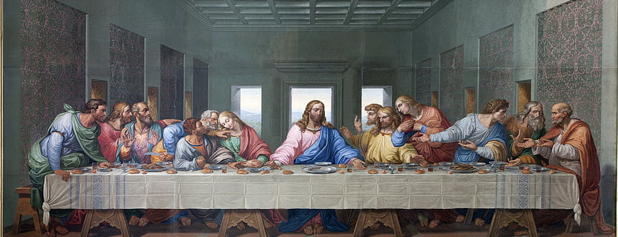 Leonardo da Vinci The Last Supper Renaissance Mural Artwork Jesus and Twelve Apostles Dining Hall HD wallpaper