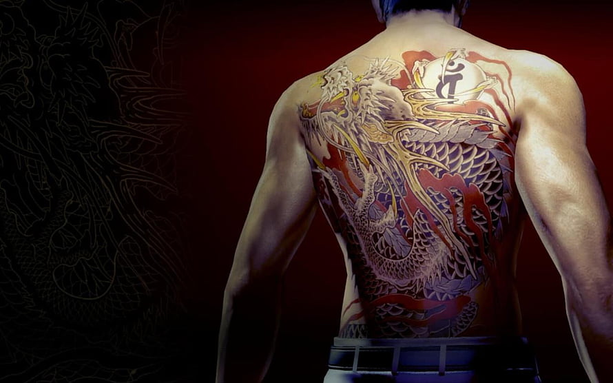 Kazuma Kiryu Back Dragon Tattoo Artwork From Yakuza Video Game Series HD wallpaper