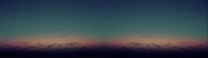 Minimalist Low Poly Mountain Range at Dusk with Gradient Sky HD wallpaper