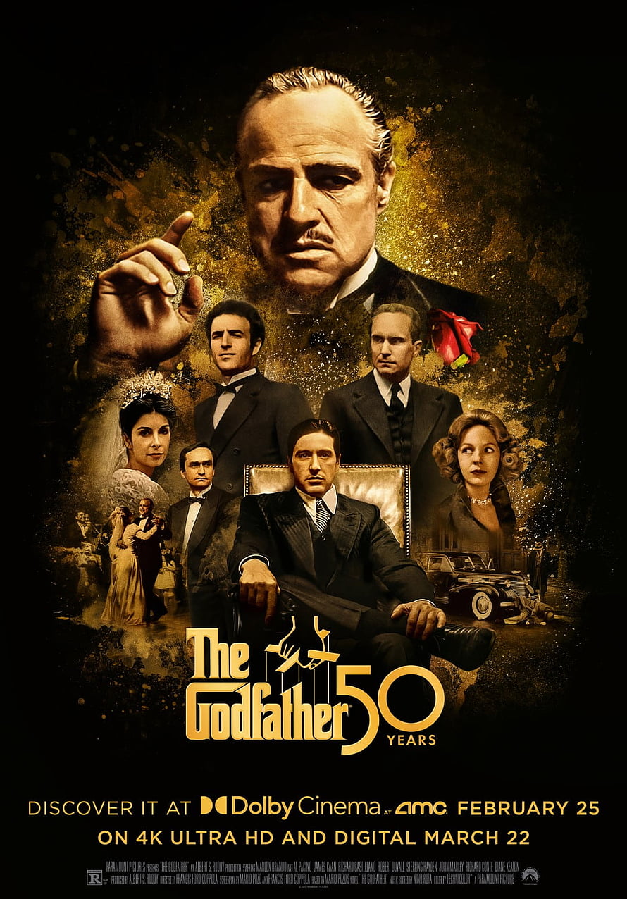 The Godfather 50th Anniversary Movie Poster Featuring Marlon Brando and Al Pacino HD phone wallpaper