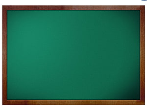 Empty Green Chalkboard With Wooden Frame On White Background HD wallpaper