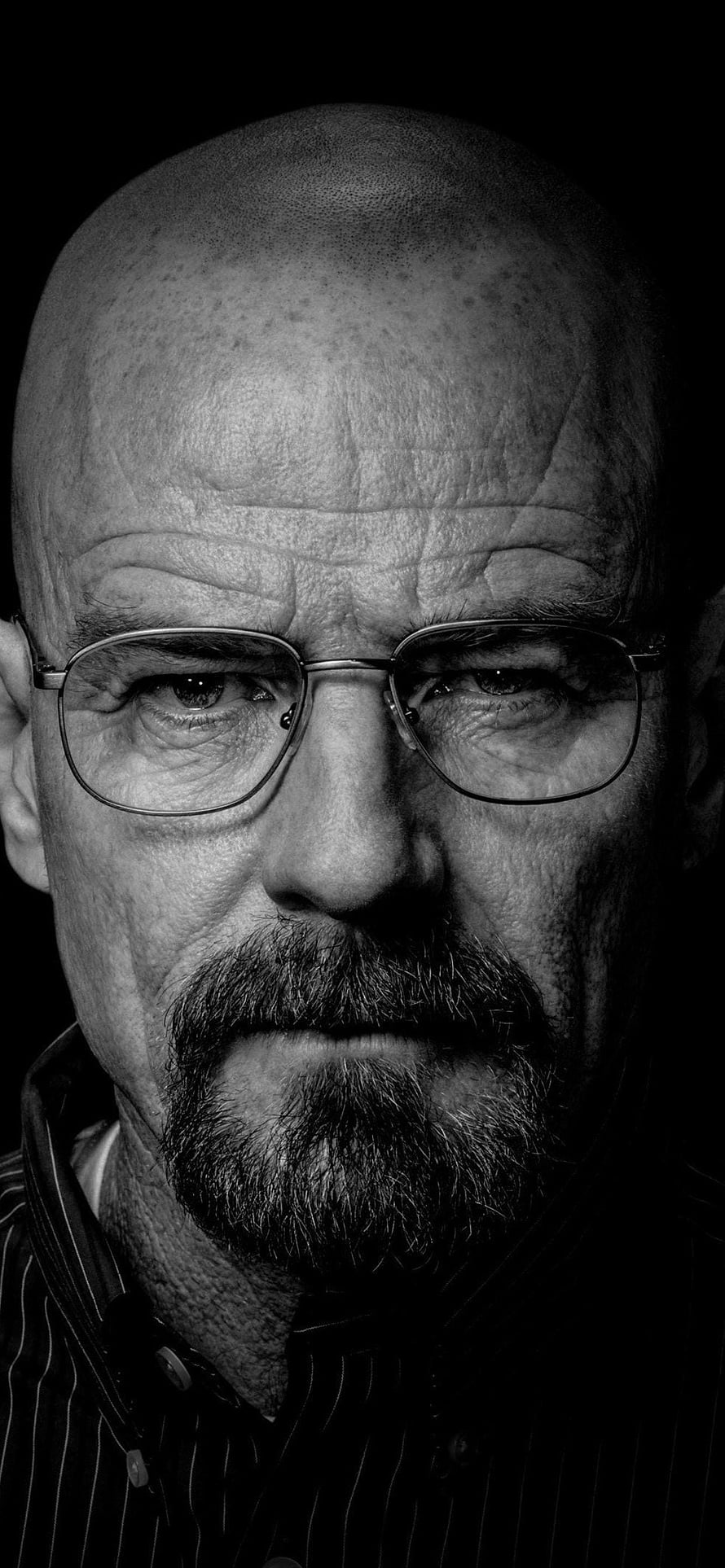 Breaking Bad Walter White Intense Black And White Portrait Wallpaper HD phone wallpaper