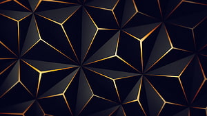 Abstract Geometric Pattern With Golden Lines On Dark Background HD wallpaper