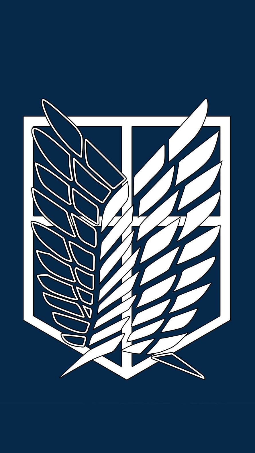 Attack on Titan Wings of Freedom Emblem on Navy Blue Background HD phone wallpaper