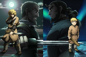 Vinland Saga Askeladd and Thorfinn Anime Character Artwork HD wallpaper