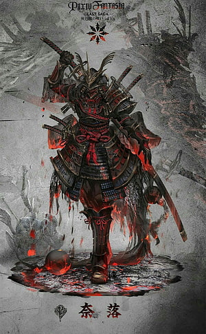 Naraka Bladepoint Last Saga Samurai Warrior Character Art Wallpaper HD phone wallpaper