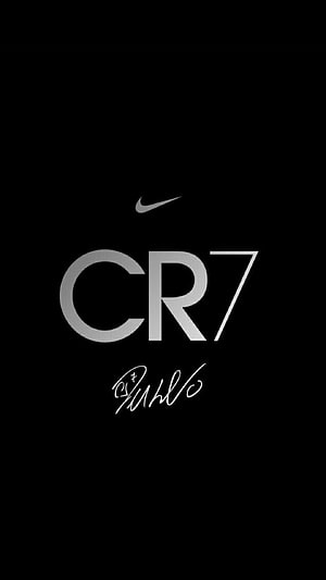 Cristiano Ronaldo CR7 Nike Logo Signature Minimalist Black Wallpaper HD phone wallpaper