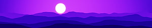 Purple Mountain Silhouette with Bright Sun in Minimalist Landscape HD wallpaper