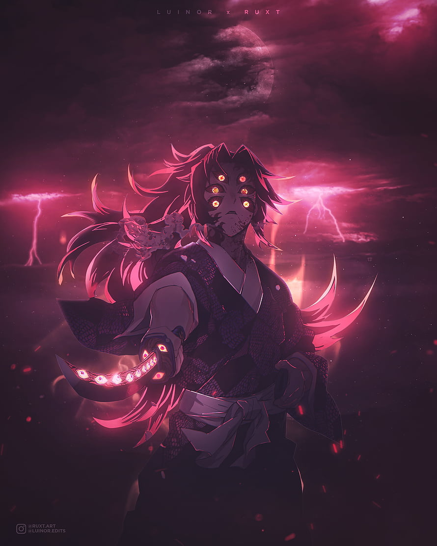Akaza Upper Rank Three Demon Slayer Kimetsu No Yaiba Anime Wallpaper HD phone wallpaper