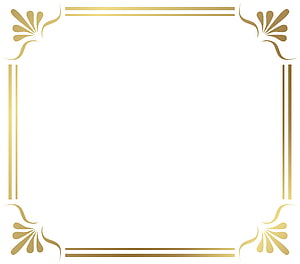 Elegant Gold Floral Corner Frame with Minimalist Lines on White Background HD wallpaper