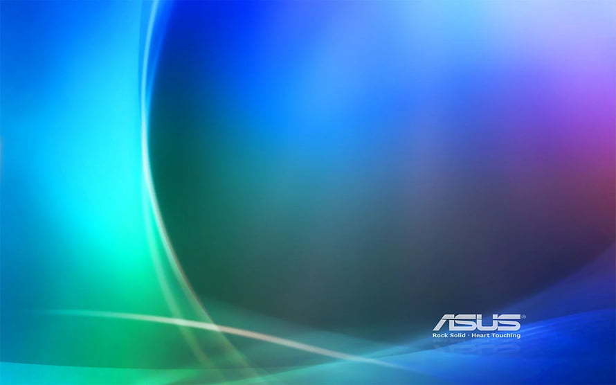 Abstract Blue and Green Gradient Background with Asus Logo HD wallpaper