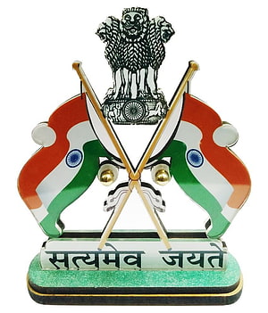 Indian National Emblem and Flag Desktop Decorative Stand HD phone wallpaper