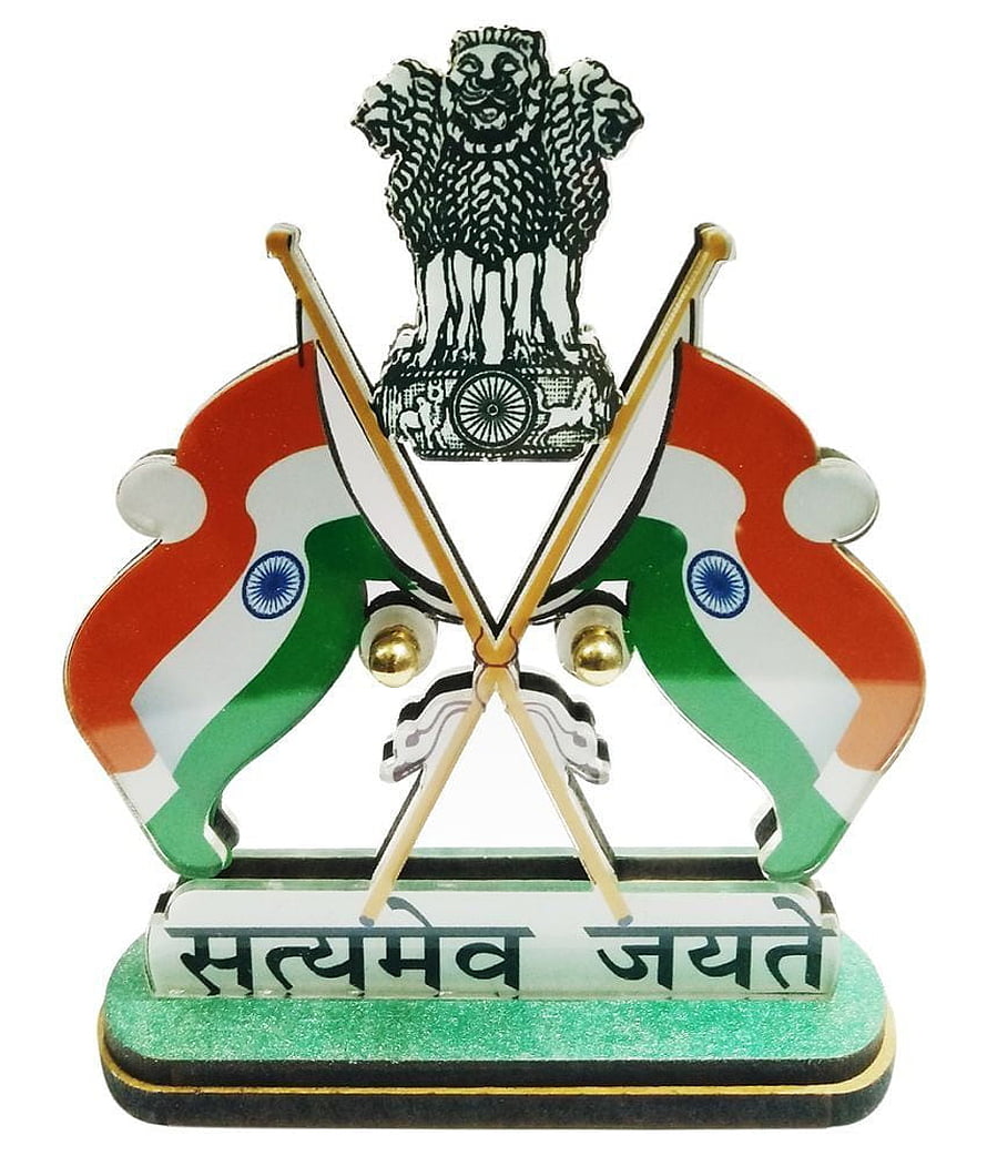 Indian National Emblem and Flag Desktop Decorative Stand HD phone wallpaper