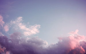 Dreamy Pastel Sky With Pink And Purple Clouds HD wallpaper